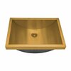 Ruvati 20 x 14 inch Brushed Gold Polished Brass Rectangular Bathroom Sink Semi-Recessed RVH6211GG